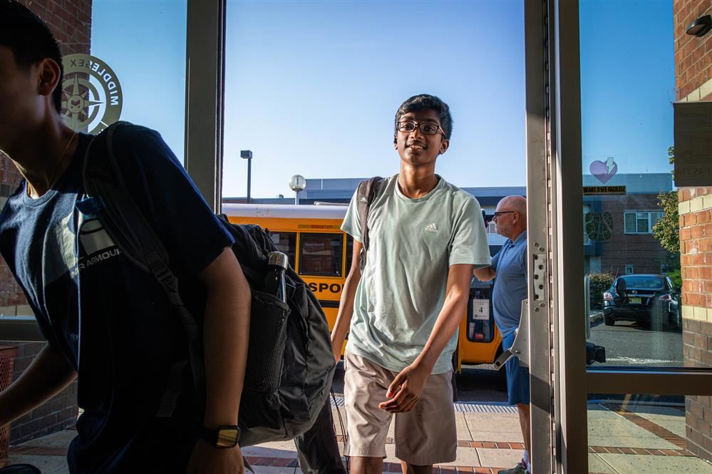 Student enters a magnet school for the first time of the school year.