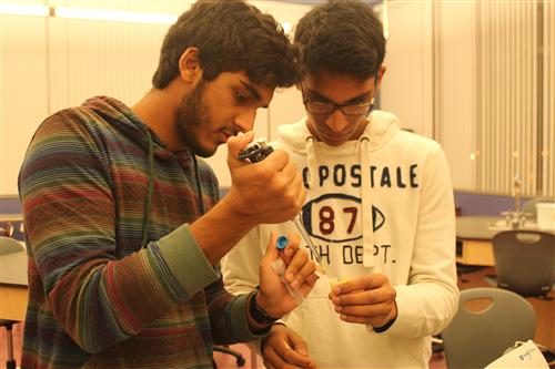 Shrey and Akshay isolating plasmid DNA 